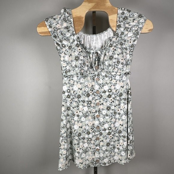 No Boundaries Dresses & Skirts - No Boundaries Juniors Ruffle Button Down Dress Large Pastel Hobo Jade Mint Green